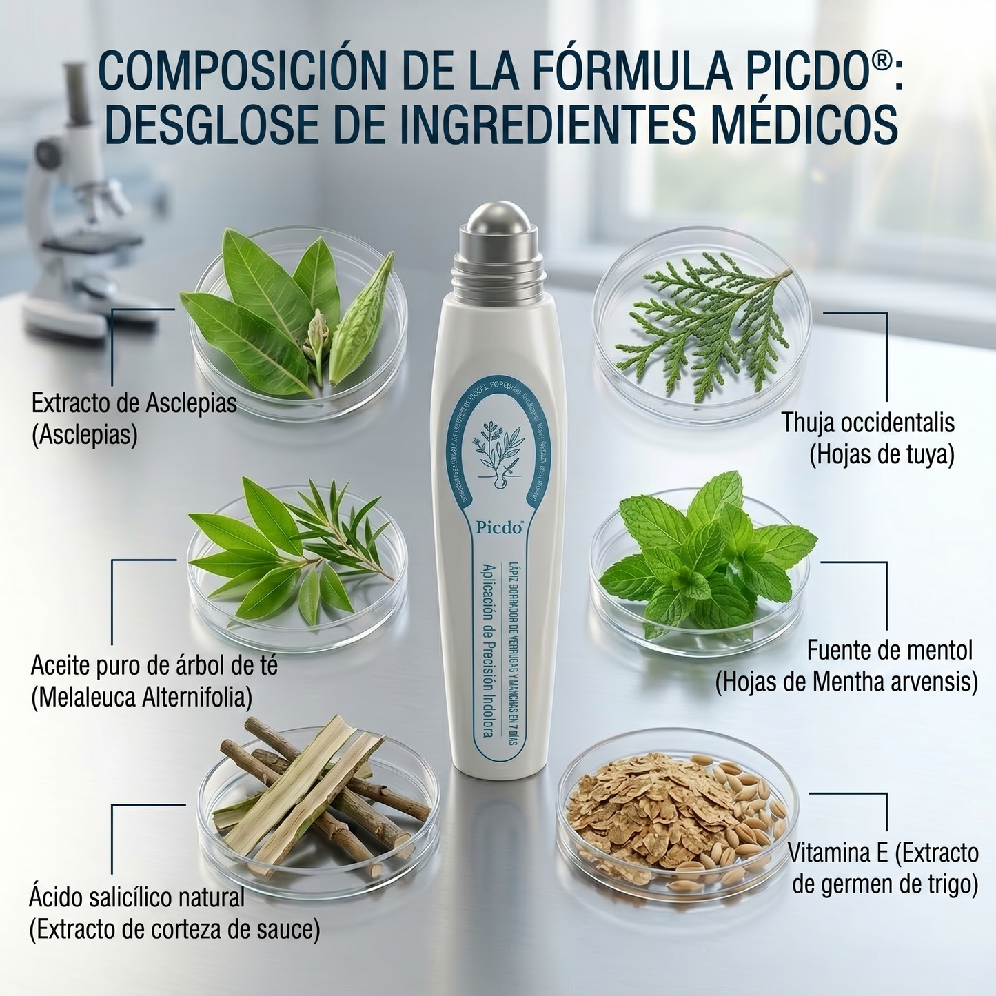 🎋🎋𝐏𝐢𝐜𝐝𝐨® 𝐁𝐨𝐫𝐫𝐚𝐝𝐨𝐫 𝐝𝐞 𝐕𝐞𝐫𝐫𝐮𝐠𝐚𝐬 𝐲 𝐌𝐚𝐧𝐜𝐡𝐚𝐬 𝐝𝐞 𝟕 𝐃í𝐚𝐬 (Aplicador roll-on: sin dolor ni cicatrices)